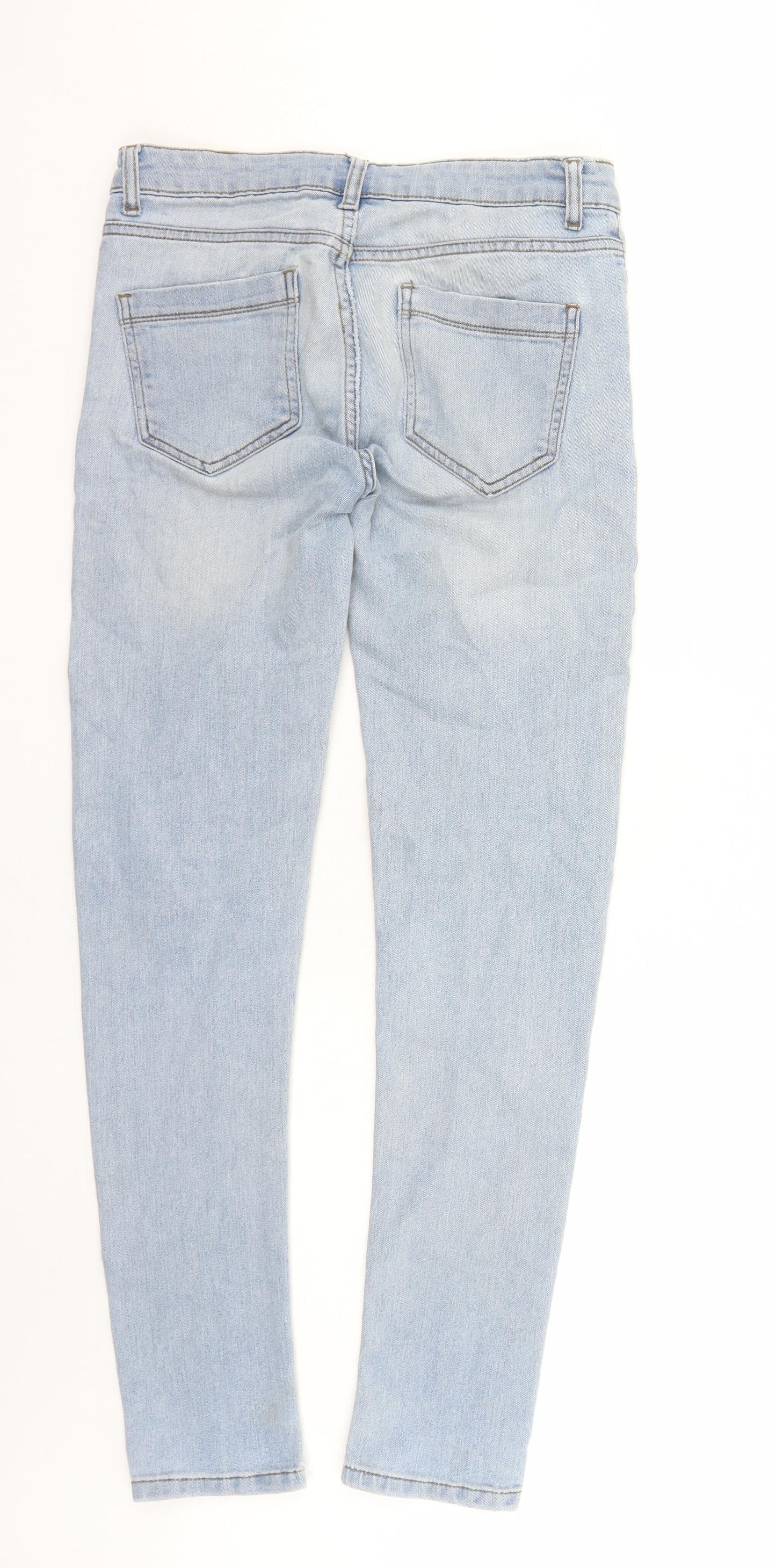 Denim & Co. Mens Blue Cotton Straight Jeans Size 30 in L30 in Regular Zip