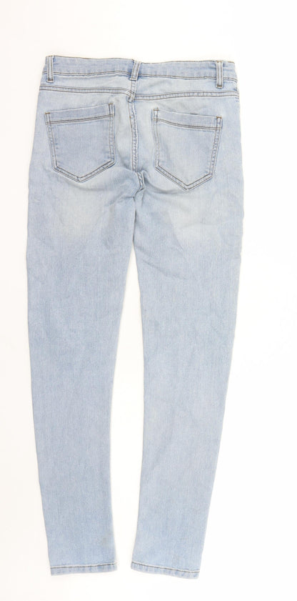 Denim & Co. Mens Blue Cotton Straight Jeans Size 30 in L30 in Regular Zip