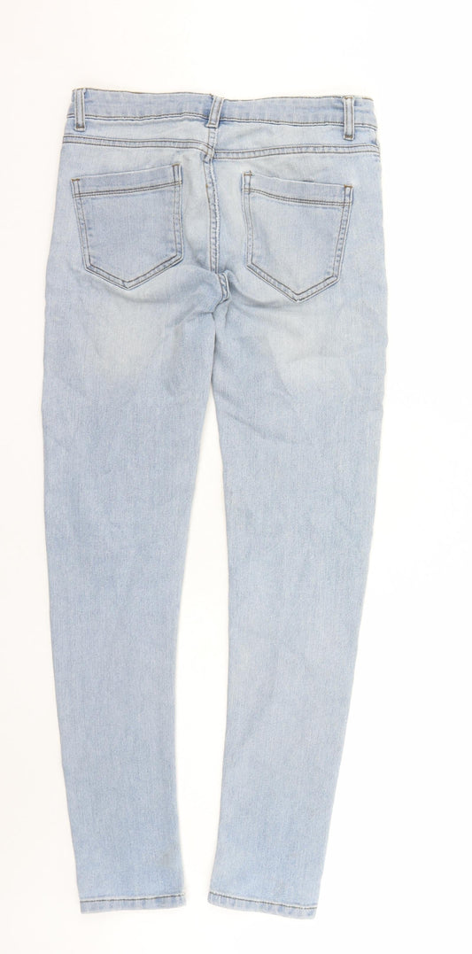 Denim & Co. Mens Blue Cotton Straight Jeans Size 30 in L30 in Regular Zip