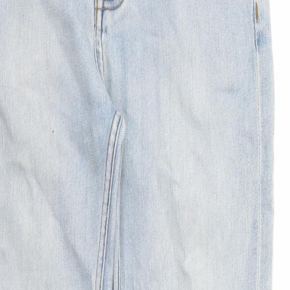 Denim & Co. Mens Blue Cotton Straight Jeans Size 30 in L30 in Regular Zip