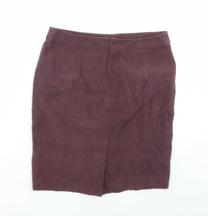 French Connection Womens Brown Cotton A-Line Skirt Size 10 Zip - Lined