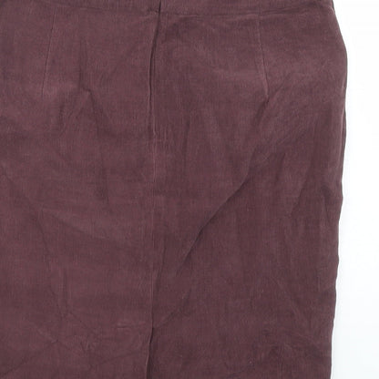 French Connection Womens Brown Cotton A-Line Skirt Size 10 Zip - Lined