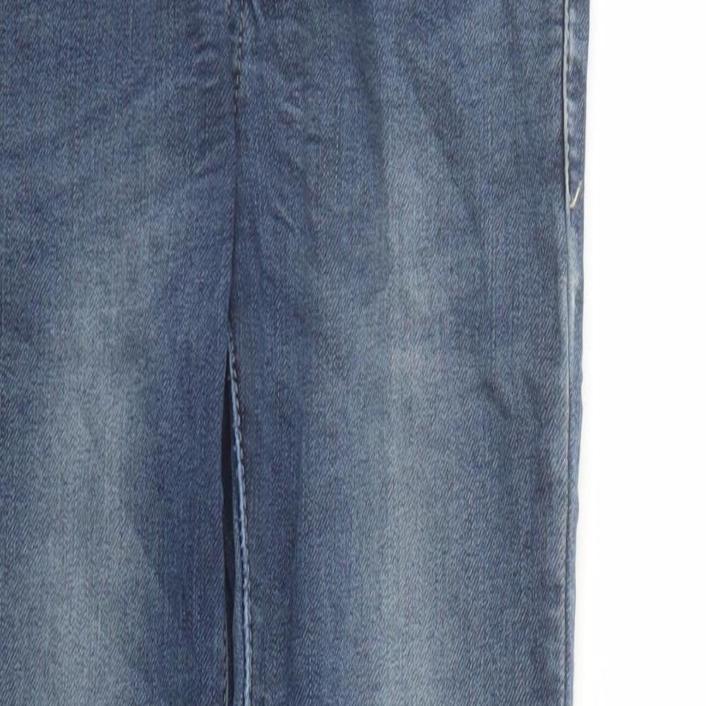 Miss BonBon Womens Blue Cotton Skinny Jeans Size S L28 in Regular Zip