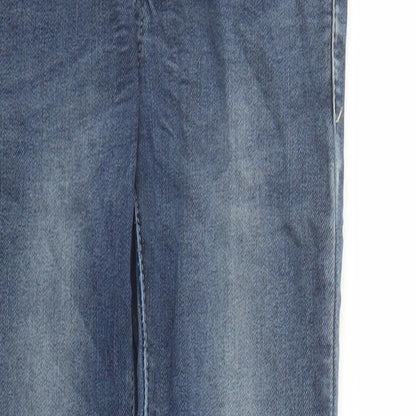 Miss BonBon Womens Blue Cotton Skinny Jeans Size S L28 in Regular Zip