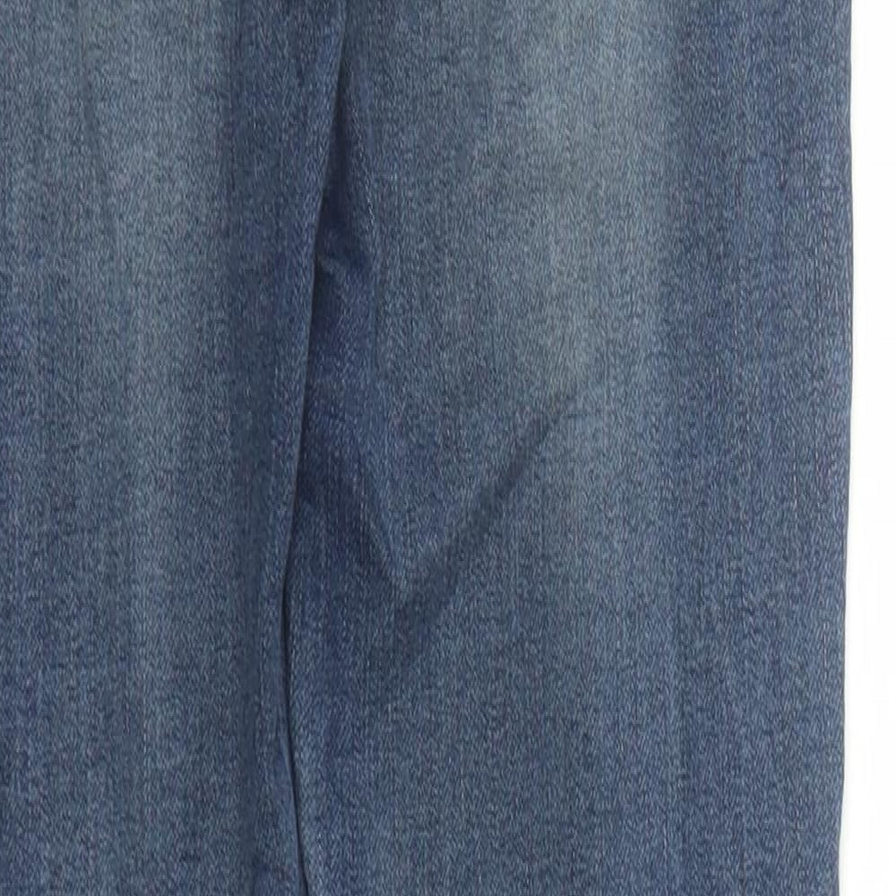 Miss BonBon Womens Blue Cotton Skinny Jeans Size S L28 in Regular Zip