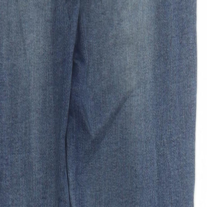 Miss BonBon Womens Blue Cotton Skinny Jeans Size S L28 in Regular Zip