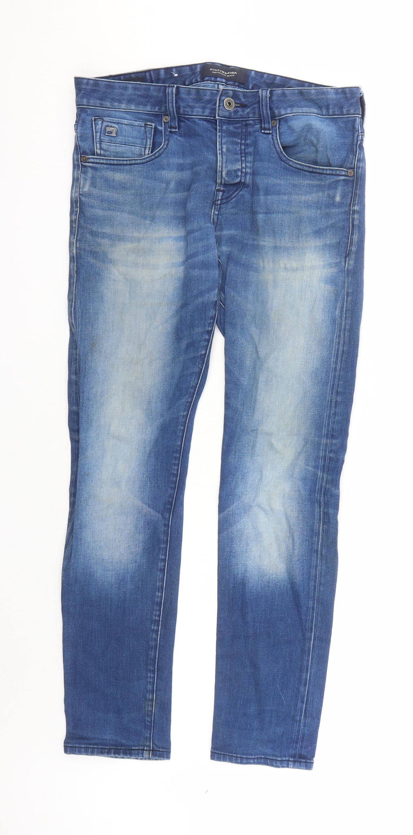 Mens UK Size 30 in Scotch & Soda Regular Fit Straight Blue Jeans