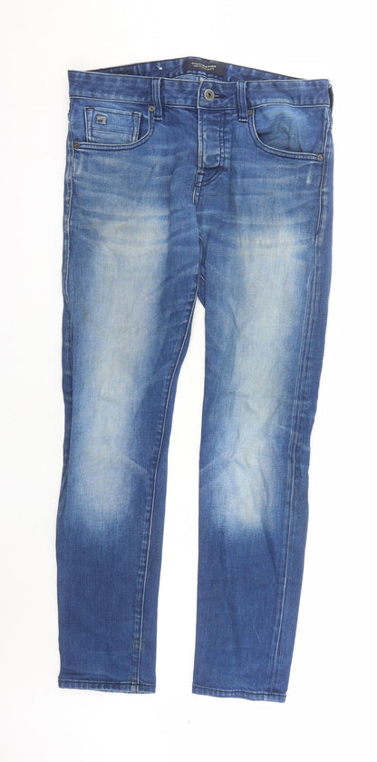 Mens UK Size 30 in Scotch & Soda Regular Fit Straight Blue Jeans