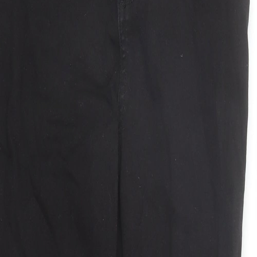 Denim & Co. Womens Black Cotton Skinny Jeans Size 8 L29 in Regular Zip