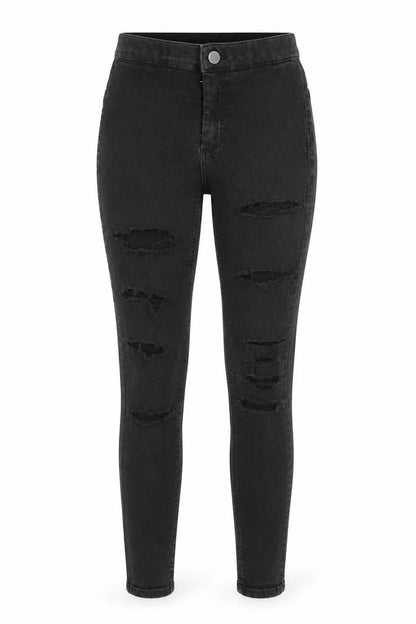 Womens UK Size 24 in Topshop Regular Fit Skinny Black Jeans