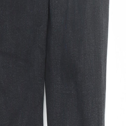 Topshop Womens Black Cotton Skinny Jeans Size 24 in L30 in Regular Zip