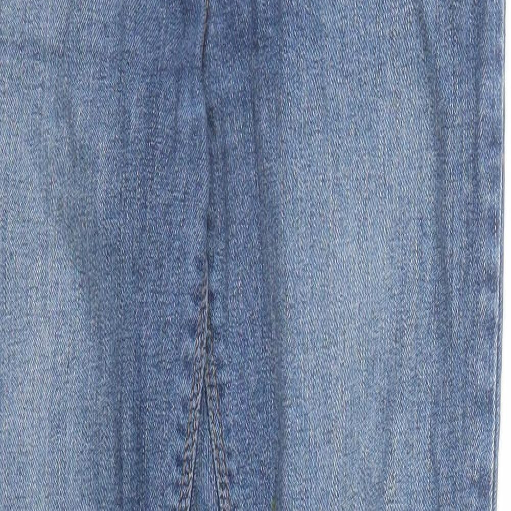 Miss Selfridge Womens Blue Cotton Skinny Jeans Size 10 L27 in Regular Zip