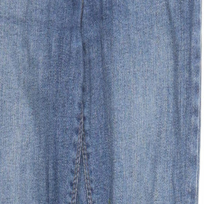 Miss Selfridge Womens Blue Cotton Skinny Jeans Size 10 L27 in Regular Zip