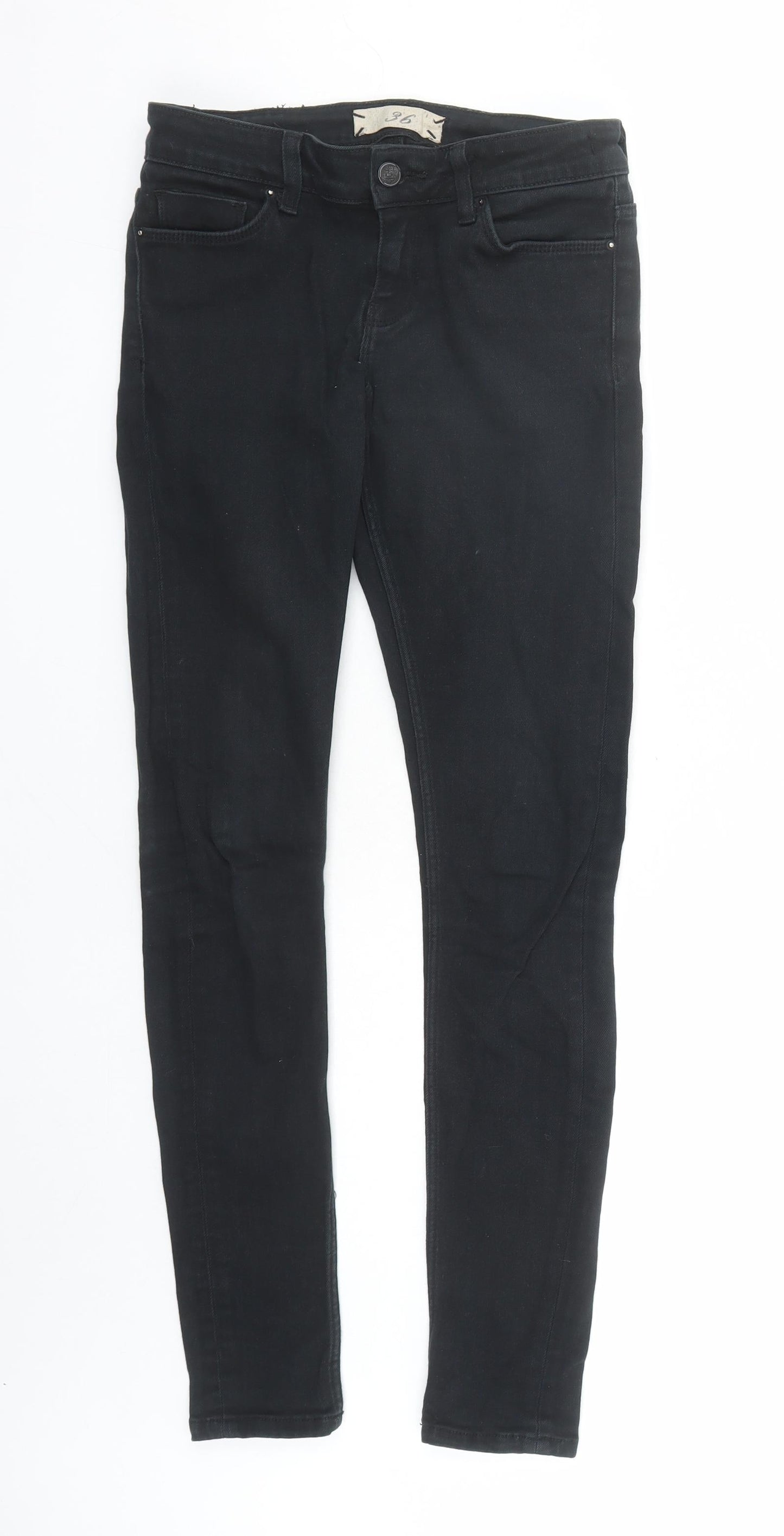 Zara Womens Black Cotton Skinny Jeans Size 28 in L30 in Regular Zip