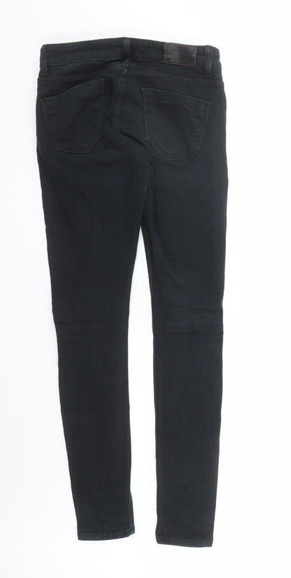 Zara Womens Black Cotton Skinny Jeans Size 28 in L30 in Regular Zip
