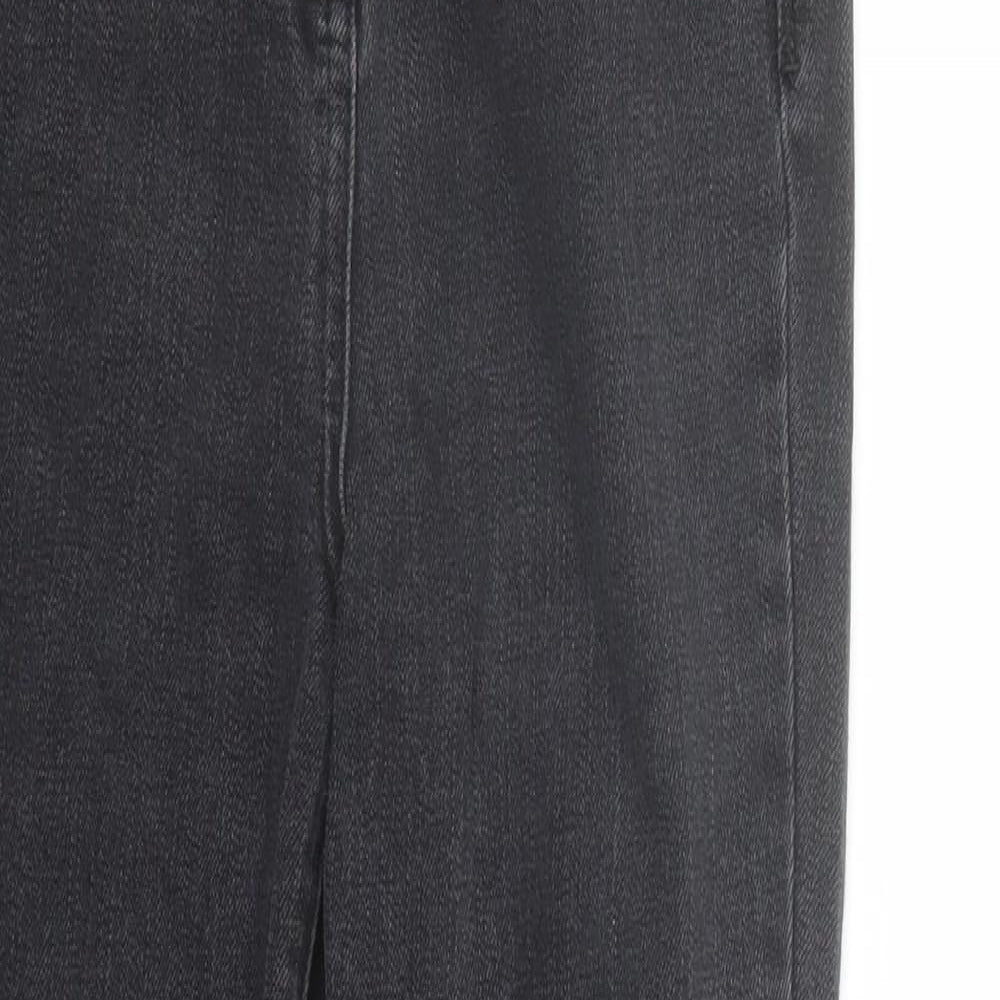 NEXT Womens Black Cotton Skinny Jeans Size 8 L29 in Regular Zip