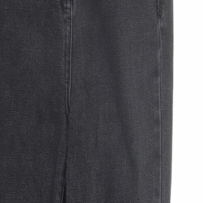 NEXT Womens Black Cotton Skinny Jeans Size 8 L29 in Regular Zip