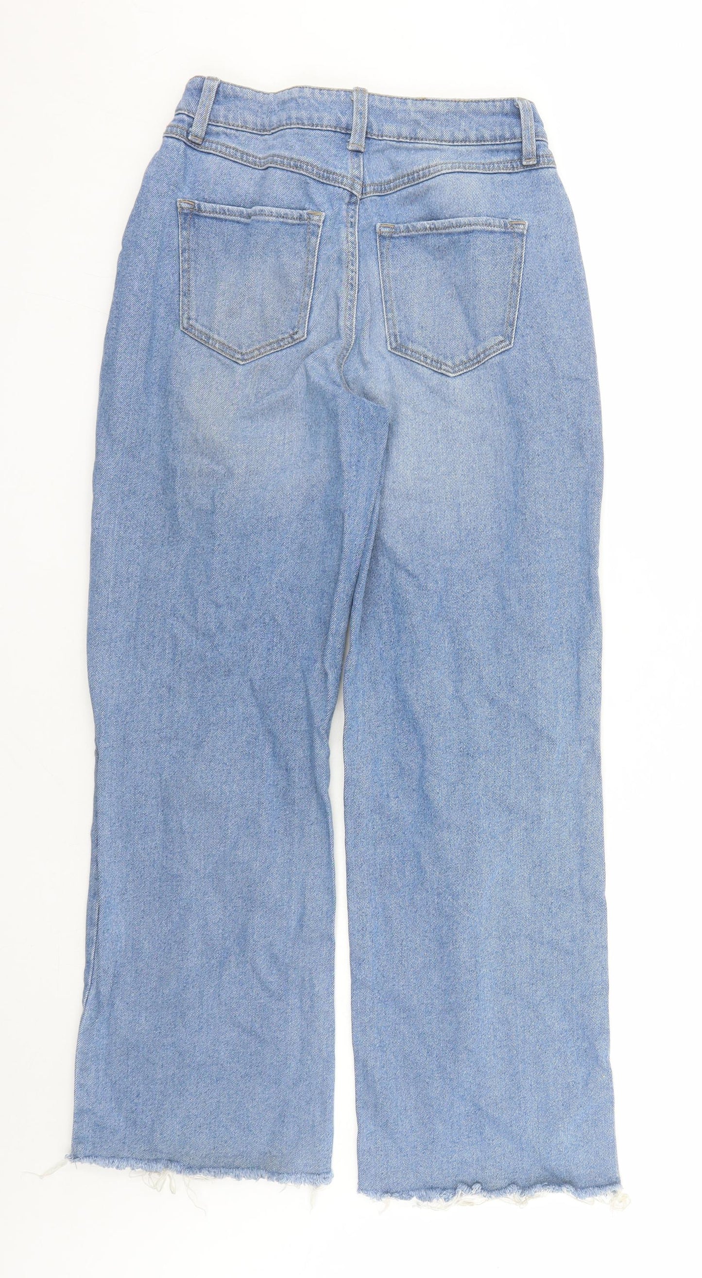 American Original Womens Blue Cotton Straight Jeans Size 28 in L28 in Regular Zip