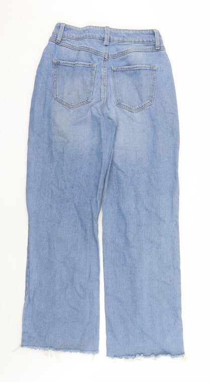 American Original Womens Blue Cotton Straight Jeans Size 28 in L28 in Regular Zip