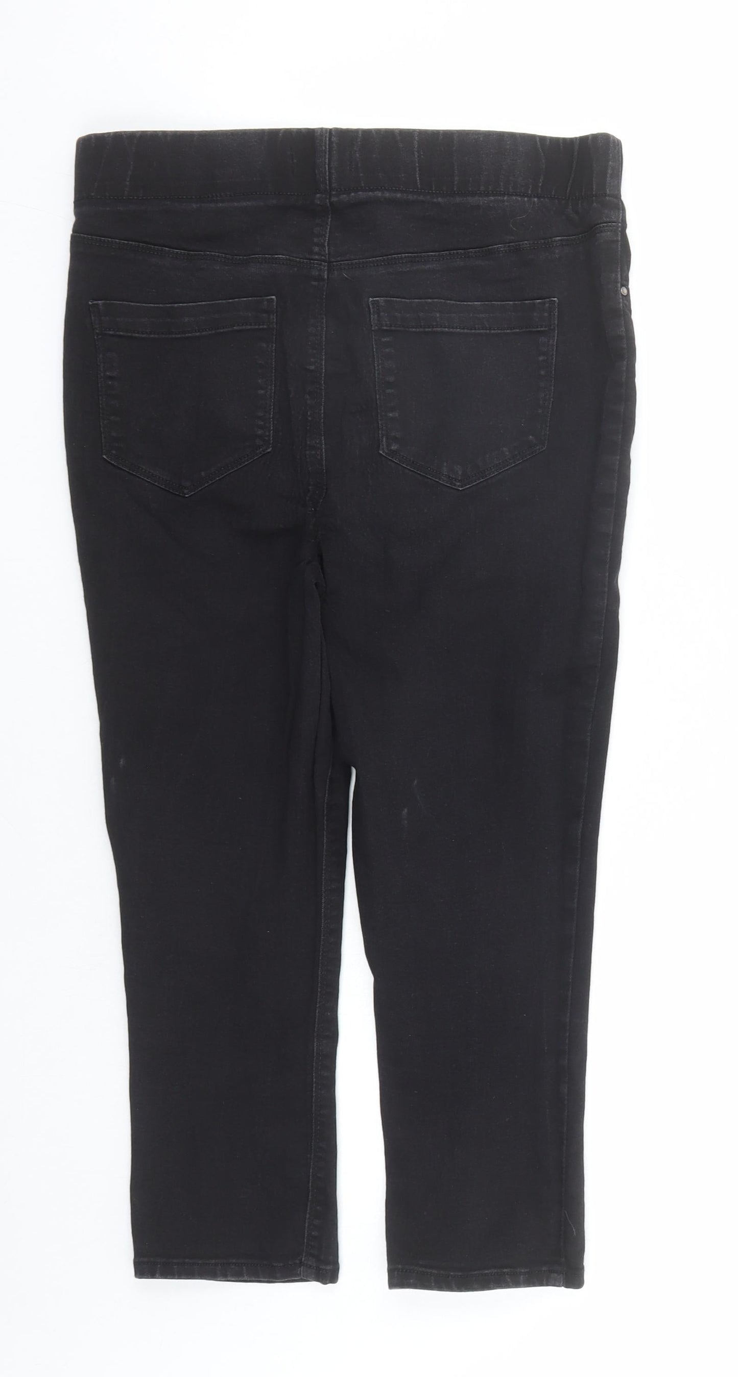 Matalan Womens Black Cotton Jegging Jeans Size 10 L20 in Regular - Elasticated Waist