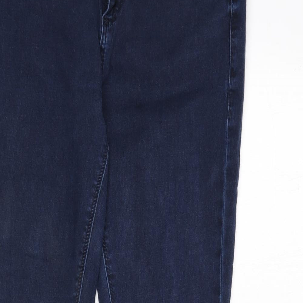 Topshop Womens Blue Cotton Skinny Jeans Size 30 in L30 in Regular Zip
