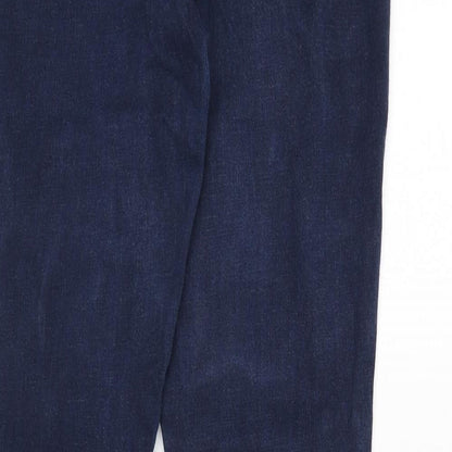 Topshop Womens Blue Cotton Skinny Jeans Size 30 in L30 in Regular Zip