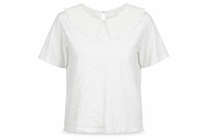 Womens UK Size 10 Influence White Basic T-Shirt