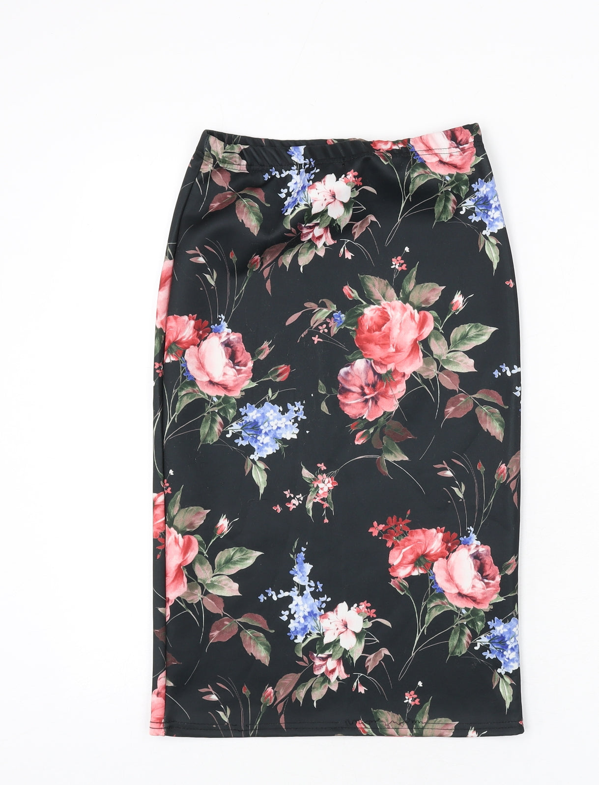 Club L Womens Black Floral Polyester Bandage Skirt Size 10