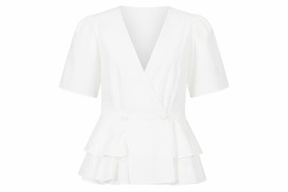 Womens UK Size 8 ASOS White Basic Blouse