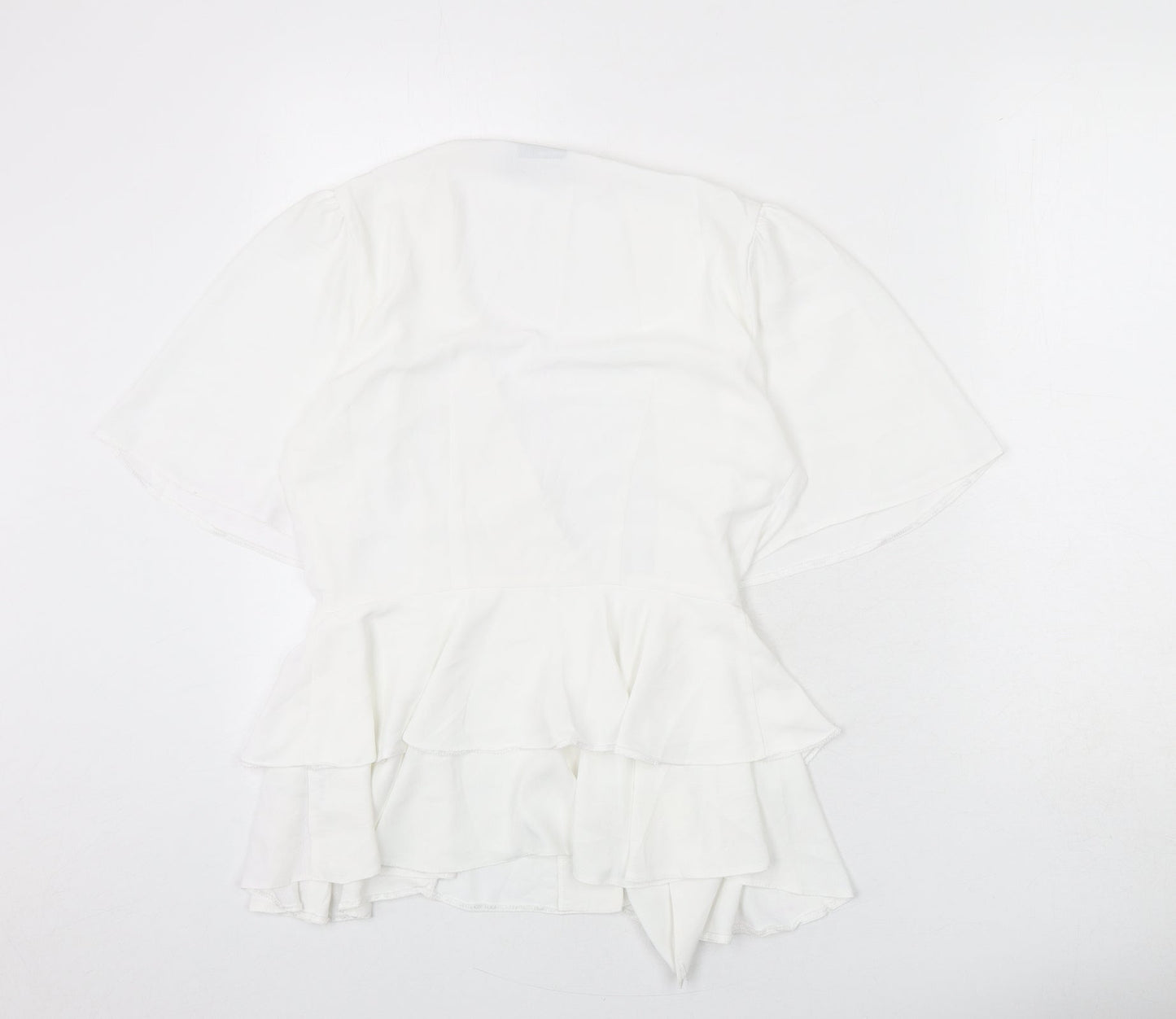 Womens UK Size 8 ASOS White Basic Blouse
