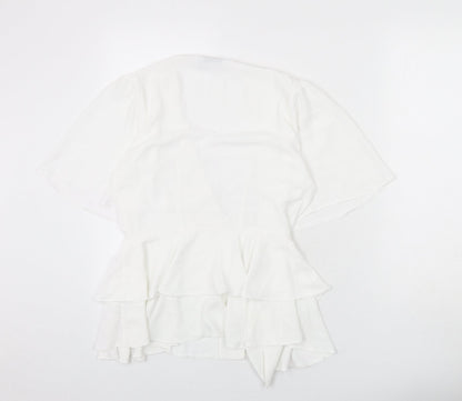 Womens UK Size 8 ASOS White Basic Blouse