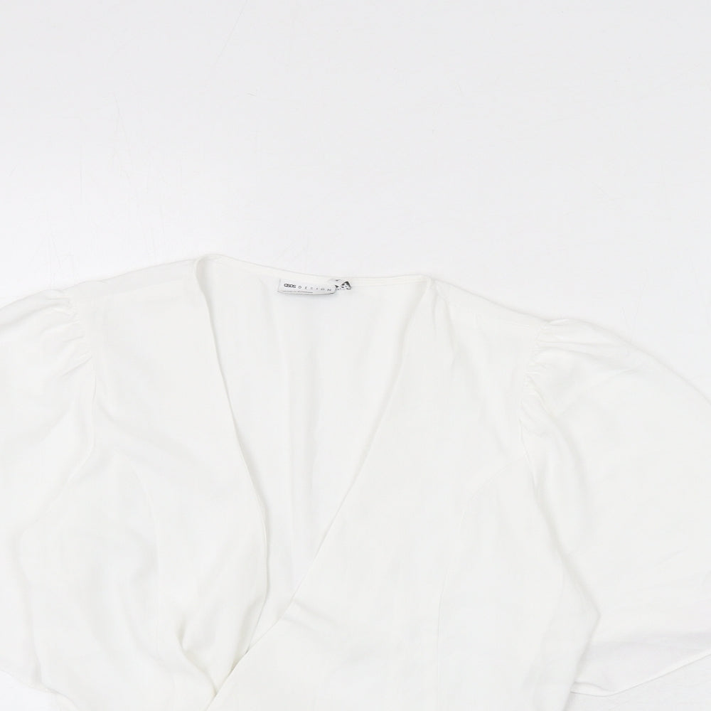 Womens UK Size 8 ASOS White Basic Blouse