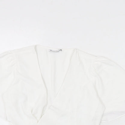 Womens UK Size 8 ASOS White Basic Blouse