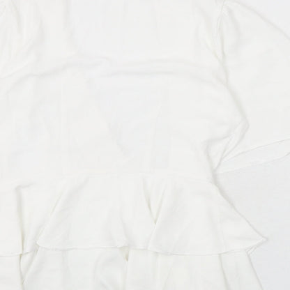 Womens UK Size 8 ASOS White Basic Blouse
