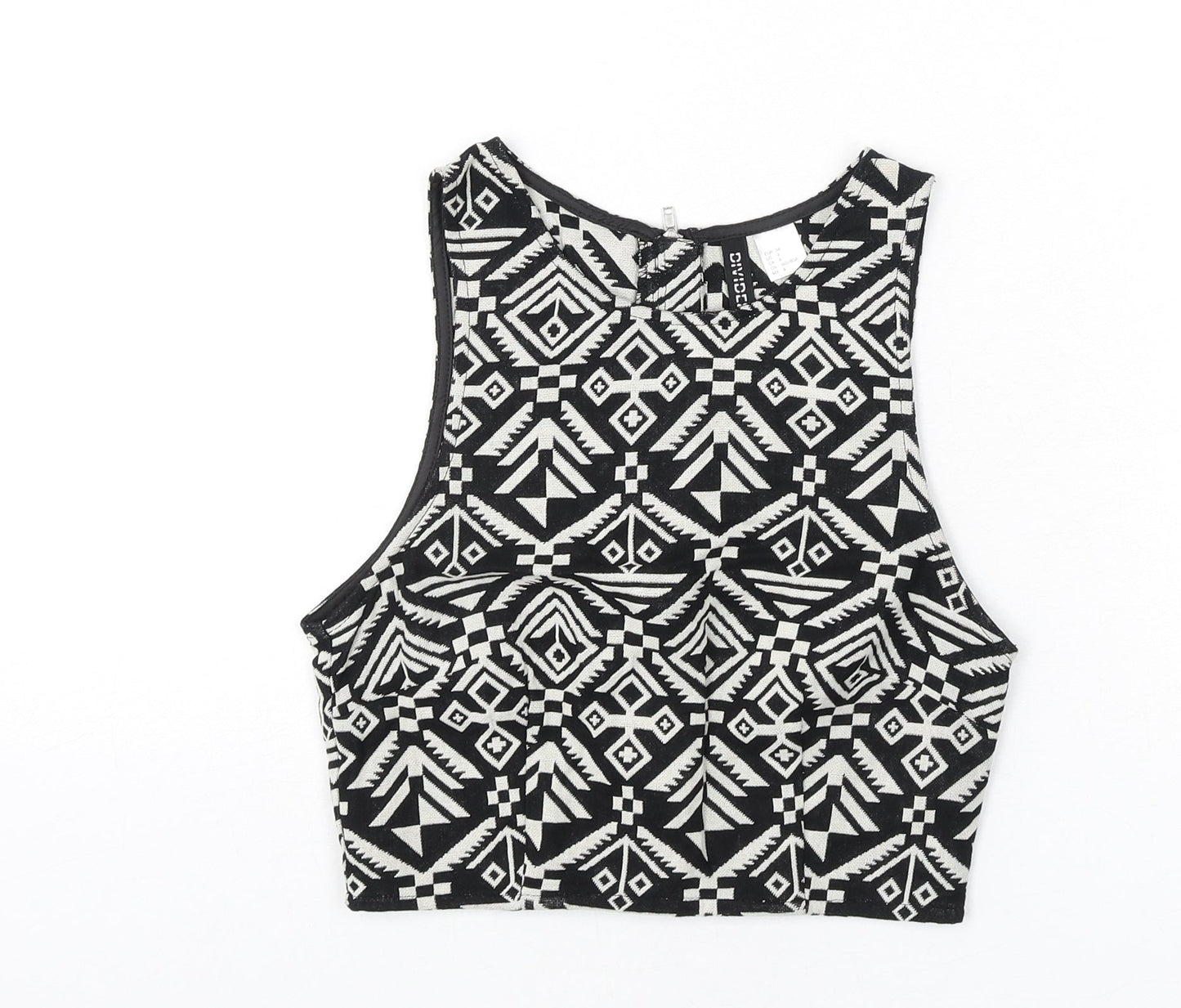Womens UK Size 8 Divided by H&M Black Cropped Tank