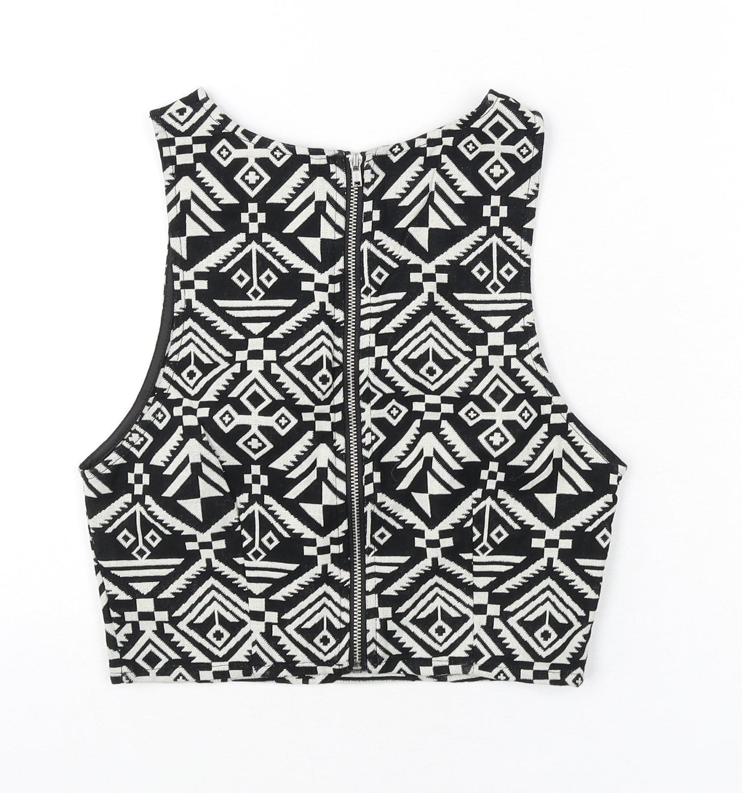 Womens UK Size 8 Divided by H&M Black Cropped Tank