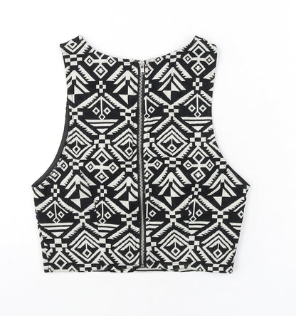 Womens UK Size 8 Divided by H&M Black Cropped Tank