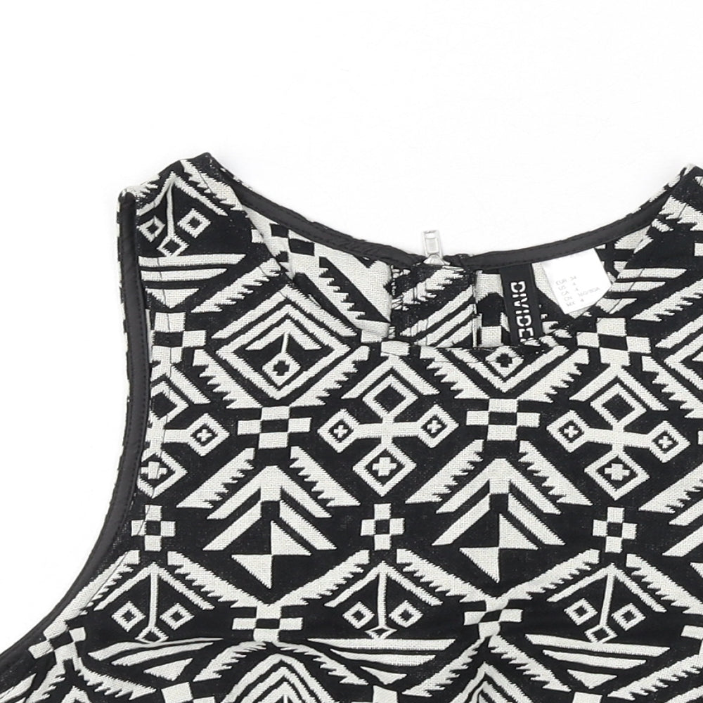 Womens UK Size 8 Divided by H&M Black Cropped Tank