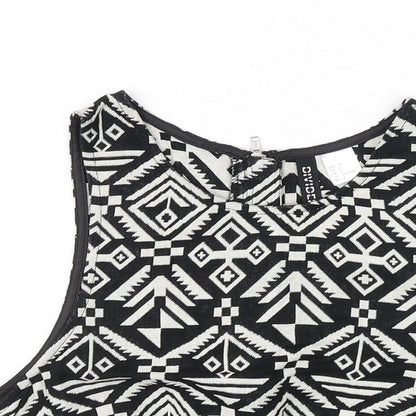 Womens UK Size 8 Divided by H&M Black Cropped Tank