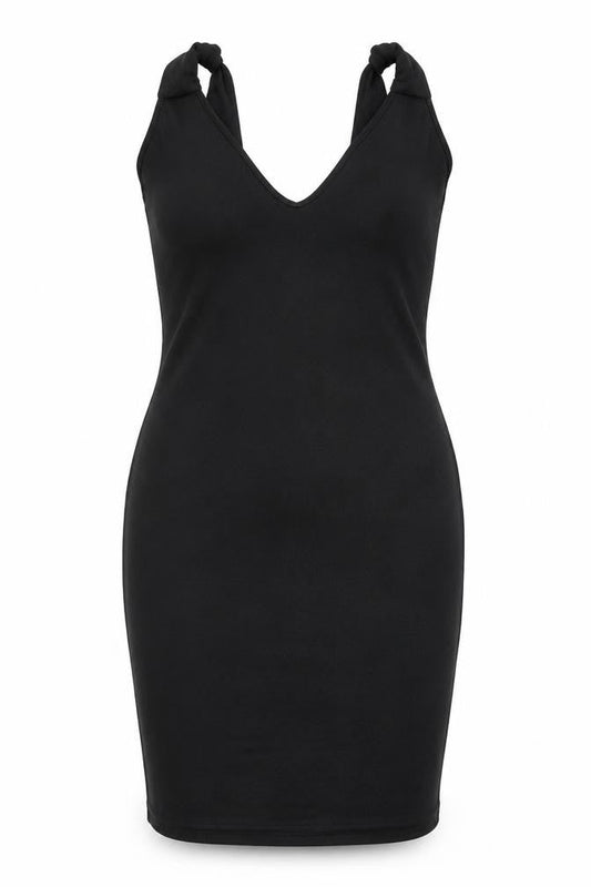 Boohoo Womens Black Polyester Bodycon Size 14 V-Neck Pullover