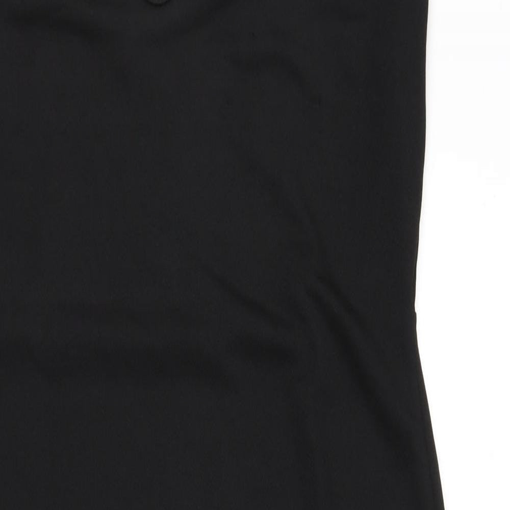 Boohoo Womens Black Polyester Bodycon Size 14 V-Neck Pullover