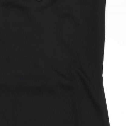 Boohoo Womens Black Polyester Bodycon Size 14 V-Neck Pullover