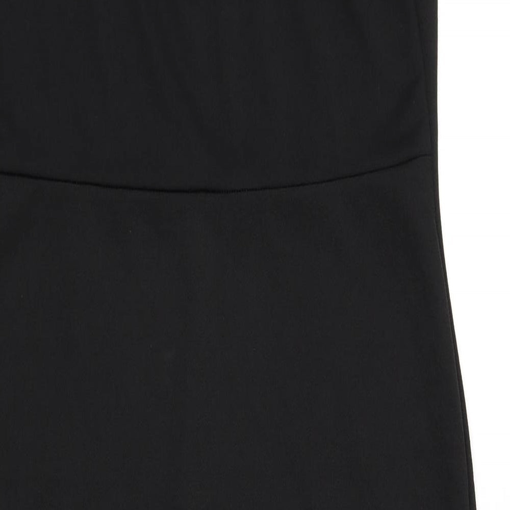 Boohoo Womens Black Polyester Bodycon Size 14 V-Neck Pullover