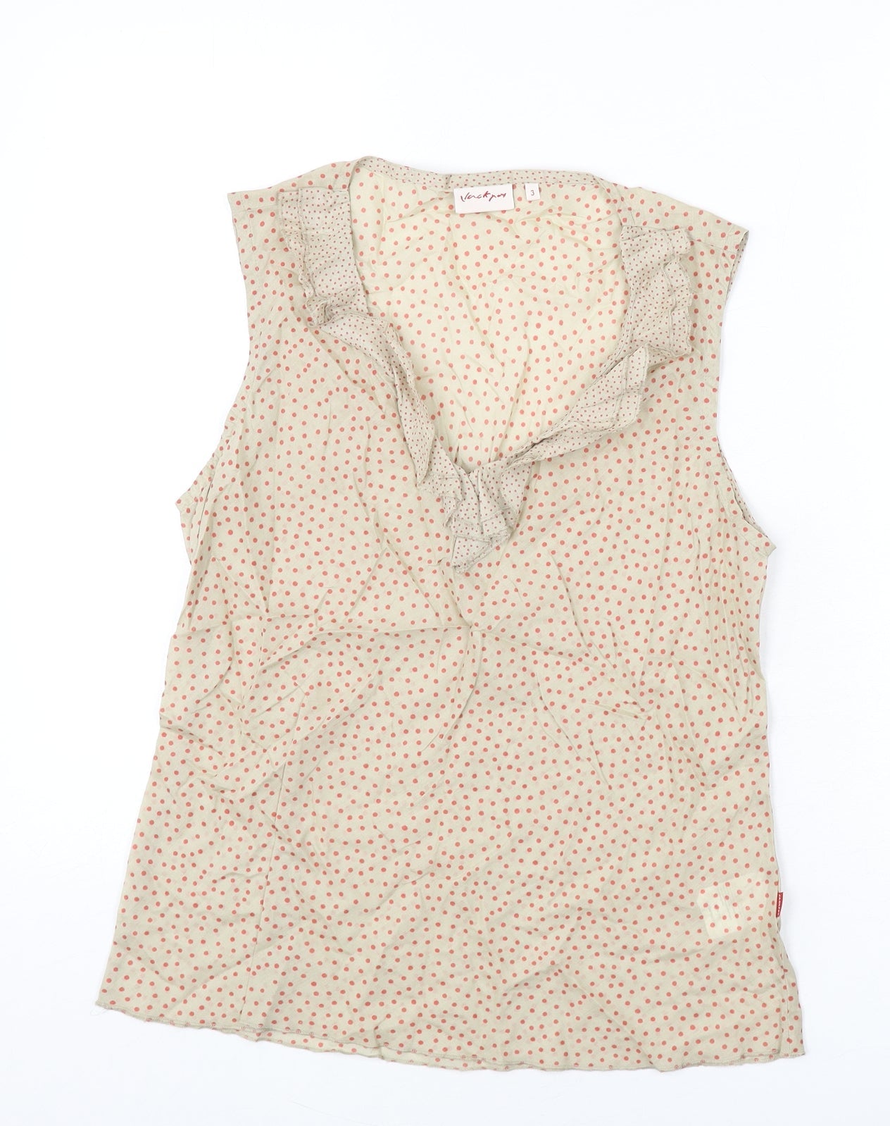 Womens UK Size M Jackpot Beige Basic Tank