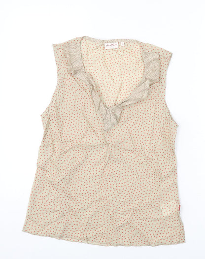 Womens UK Size M Jackpot Beige Basic Tank