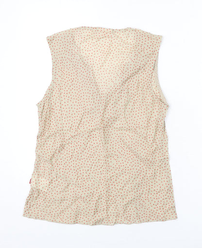 Womens UK Size M Jackpot Beige Basic Tank