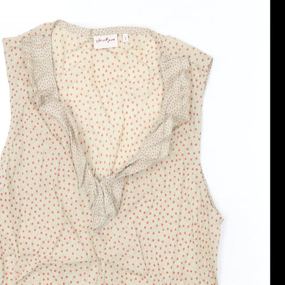 Womens UK Size M Jackpot Beige Basic Tank