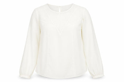Womens UK Size 14 Warehouse Ivory Basic Blouse