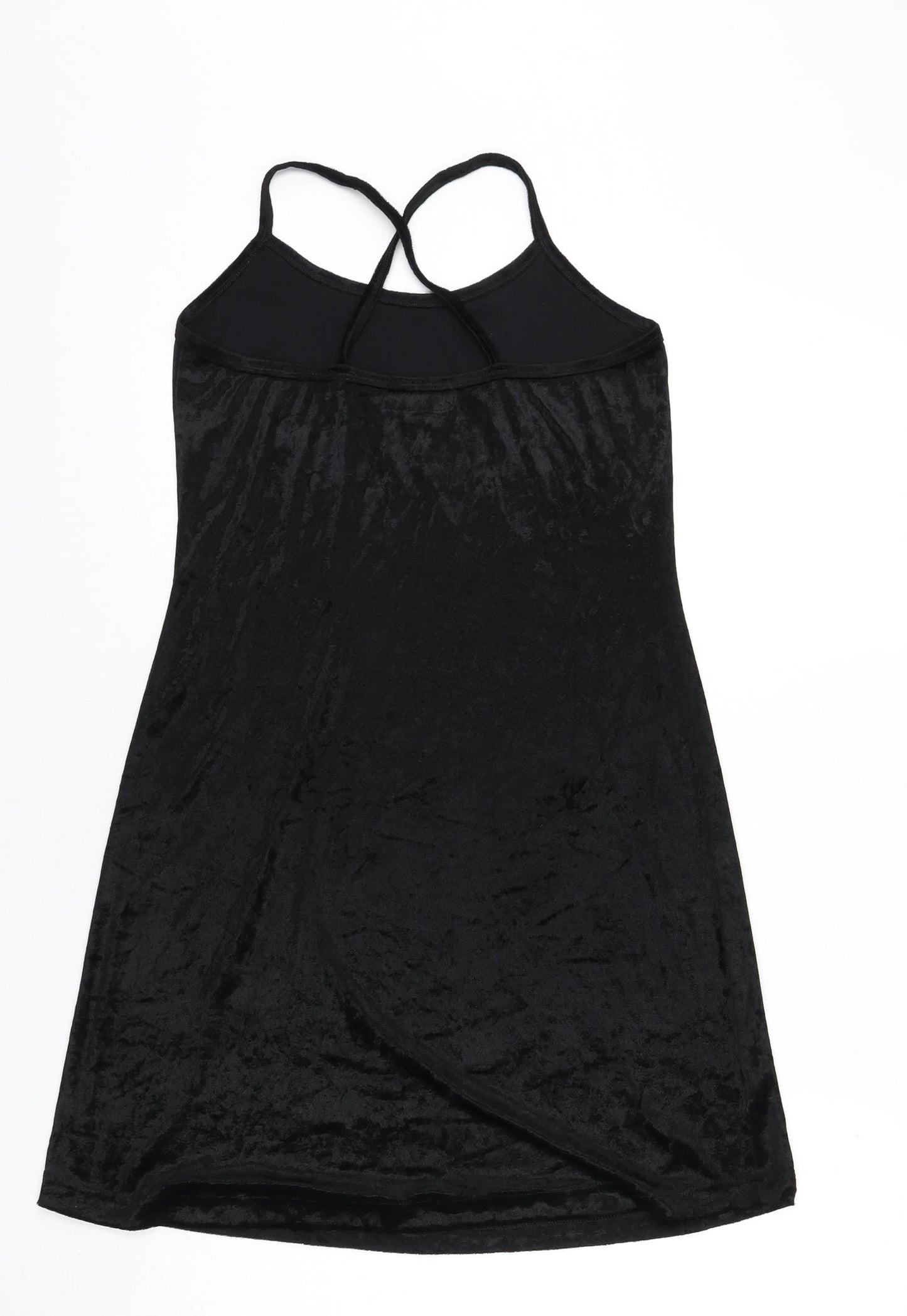 The Clothes Publisher Womens Black Polyester A-Line Size M Scoop Neck Pullover