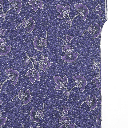 NEXT Womens Blue Geometric 100% Cotton T-Shirt Dress Size 6 Round Neck Pullover